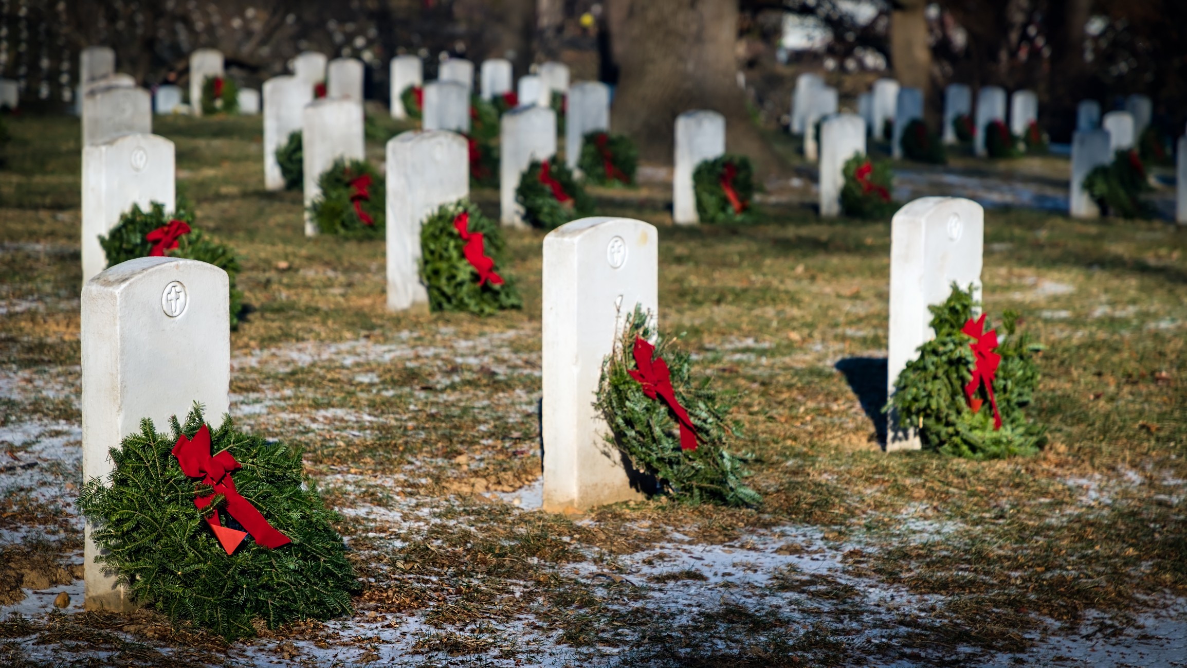 National Wreaths Across America Day - wreaths placed on veterans graves